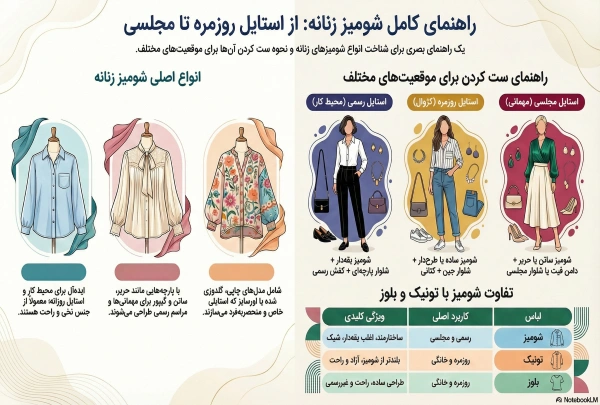 راهنمای کامل شومیز زنانه